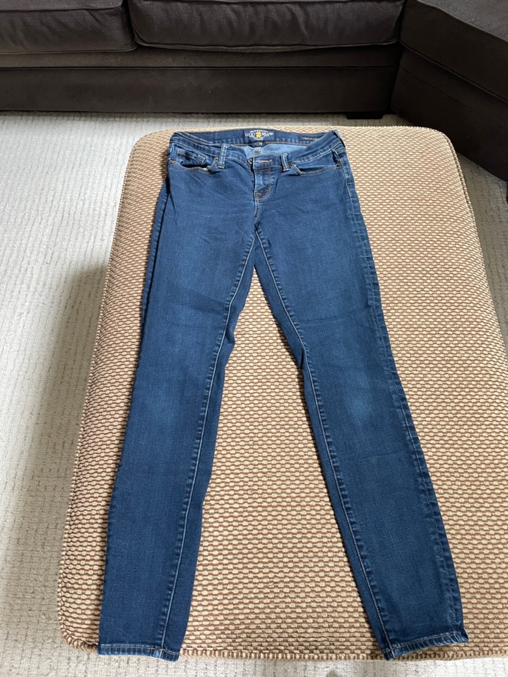 Lucky Brand Women's Dark Blue Charlie Skinny Jeans